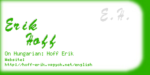 erik hoff business card